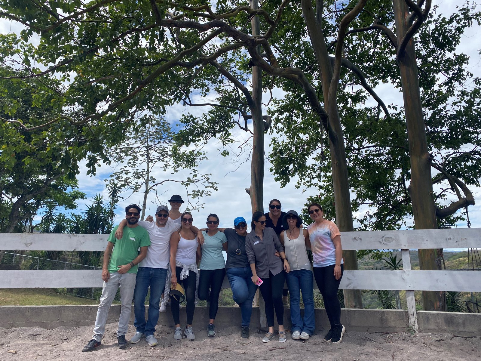 Equipo con caballos en sesión corporativa